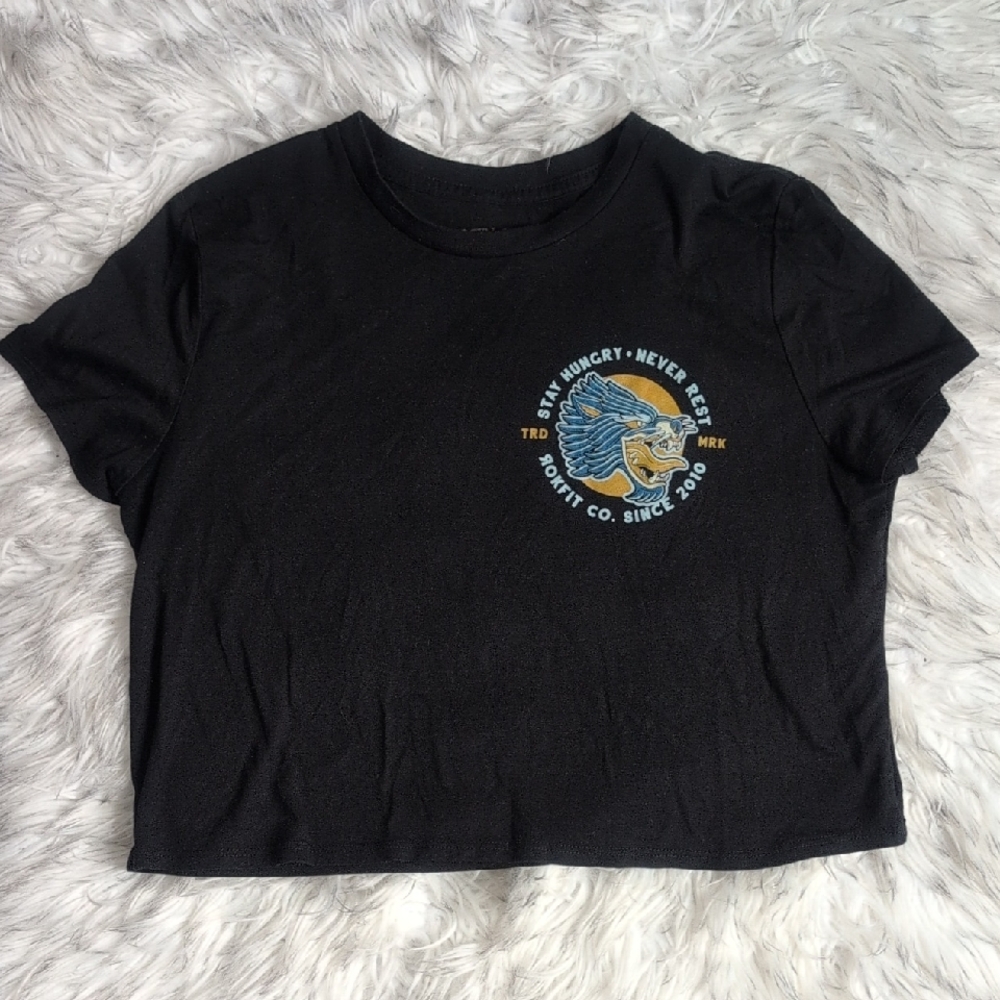 Rokfit Graphic Crop Top Womens Size Medium